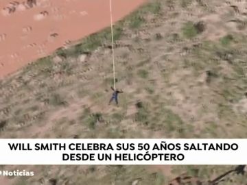 Will Smith celebra sus 50 años lanzándose al vacío desde un helicóptero en el cañón del Colorado