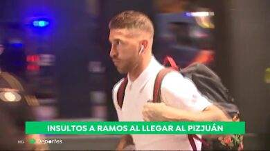 Insultos a Sergio Ramos en su llegada al Sánchez-Pizjuán antes del Sevilla - Real Madrid