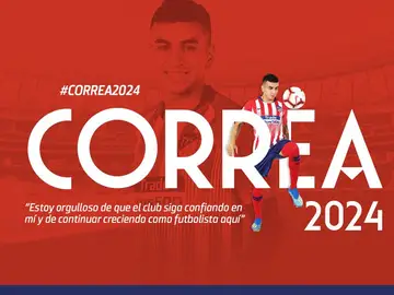 Ángel Correa, renovado hasta 2024 Ángel Correa, renovado hasta 2024
