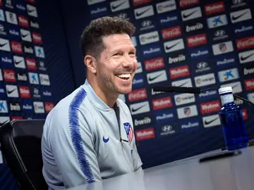 Simeone en rueda de prensa Simeone en rueda de prensa