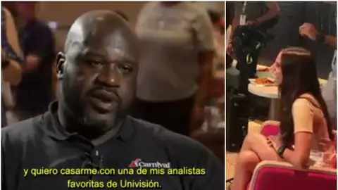 Shaquille O'Neal y Lucía Villalón Shaquille O'Neal y Lucía Villalón