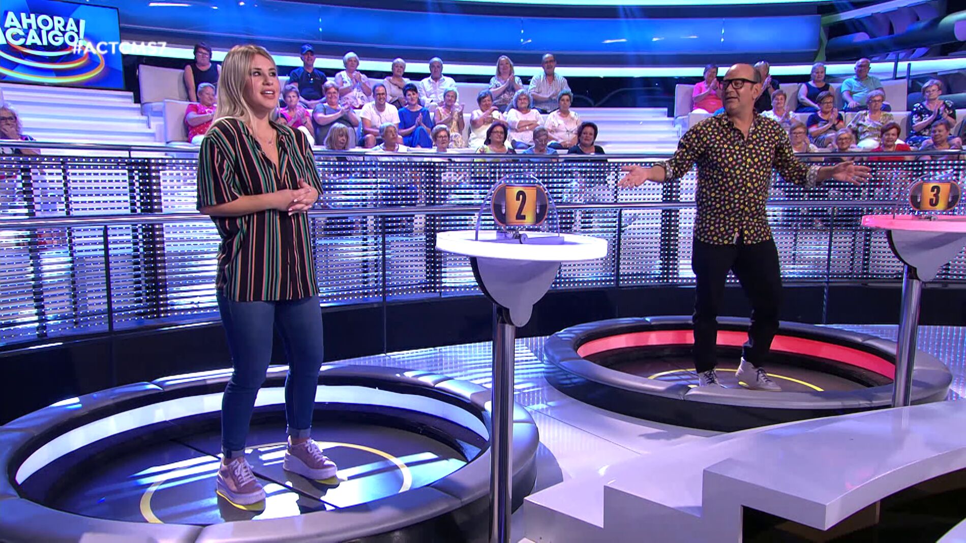 Luc&iacute;a es &ldquo;absorbida por la trampilla&rdquo; de &lsquo;&iexcl;Ahora Caigo!&rsquo;