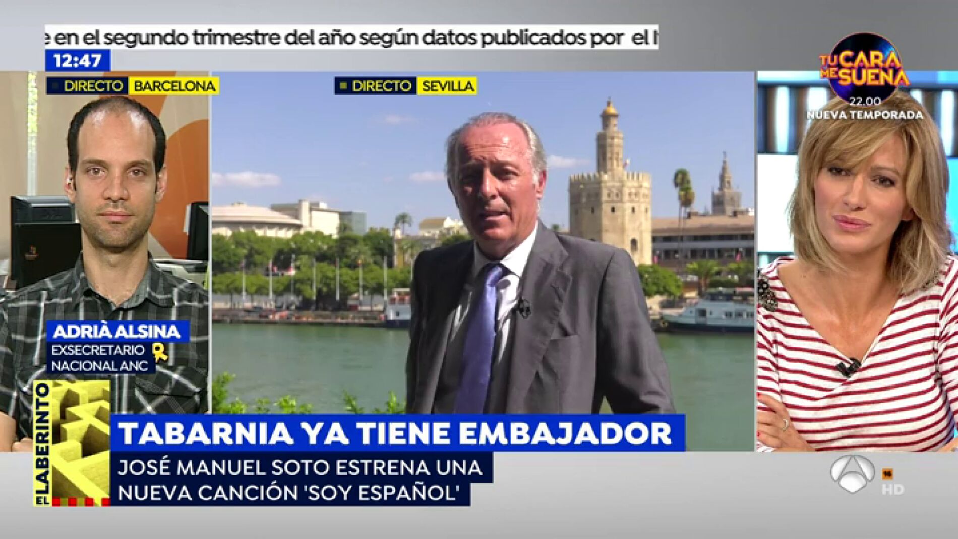 Jos&eacute; Manuel Soto, nuevo embajador de Tabarnia: "Sentirse espa&ntilde;ol no es facha, ni de izquierdas ni de derechas"