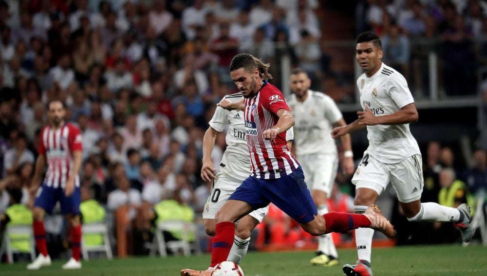 Koke, durante el partido contra el Atlético de Madrid