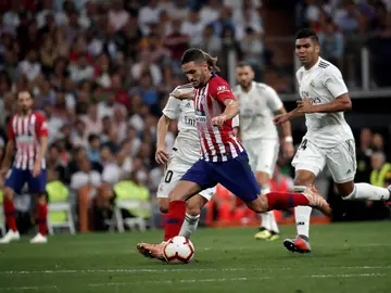 Koke, durante el partido contra el Atlético de Madrid Koke, durante el partido contra el Atlético de Madrid
