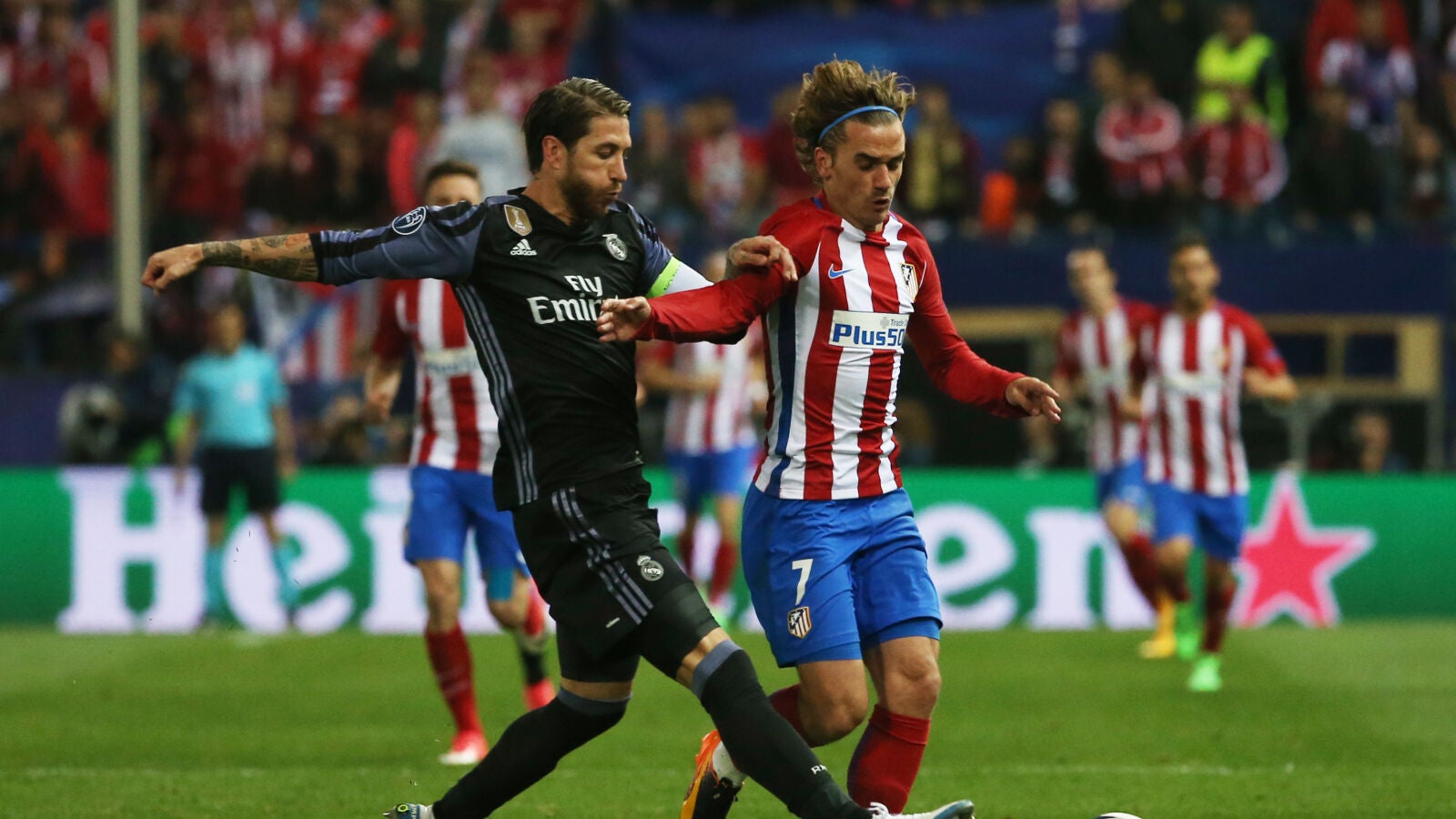 El duelo Sergio Ramos - Griezmann marcará el derbi madrileño