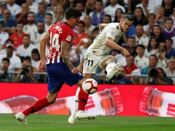 Bale, durante el partido contra el Atlético de Madrid Bale, durante el partido contra el Atlético de Madrid