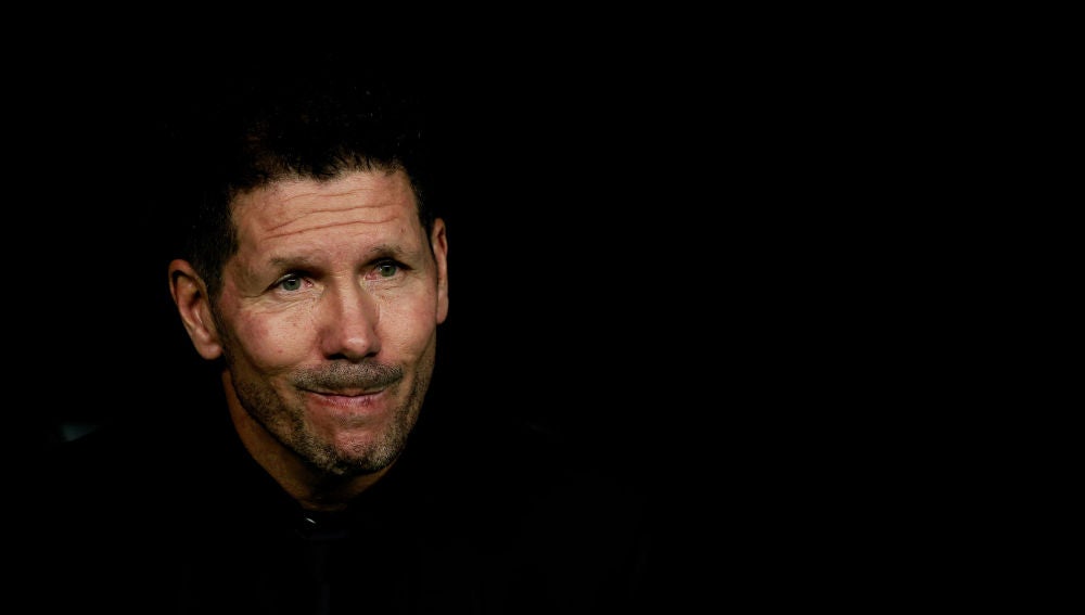 Simeone, durante el Real Madrid-Atlético de Madrid