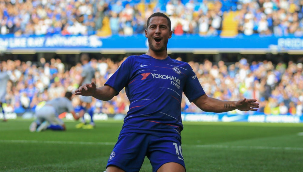 Eden Hazard celebra un gol
