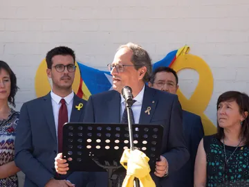 El presidente de la Generalitat, Quim Torra, en la Escuela Oficial de Idiomas de Lleida El presidente de la Generalitat, Quim Torra, en la Escuela Oficial de Idiomas de Lleida