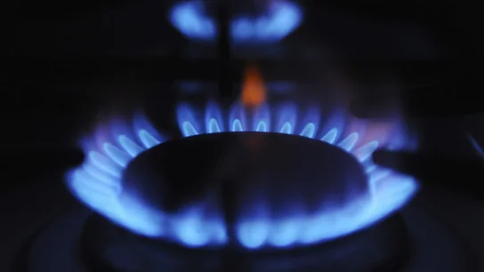 Un quemador de una cocina de gas Un quemador de una cocina de gas