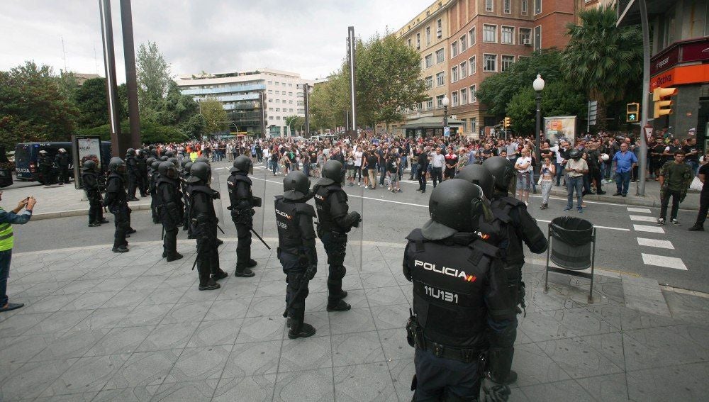 Policías en Cataluña