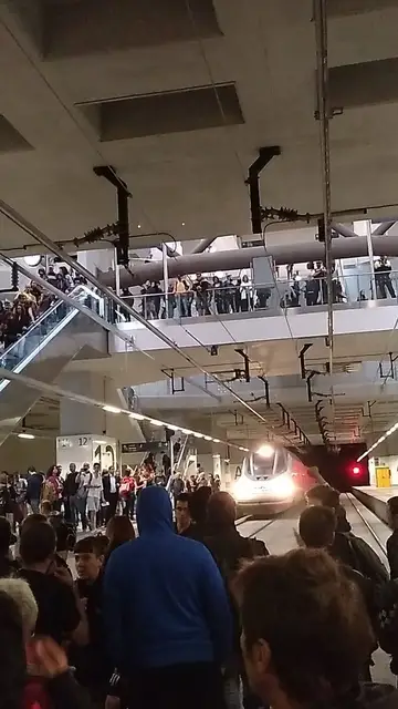Unas 200 personas han irrumpido en la estación del AVE de Girona Unas 200 personas han irrumpido en la estación del AVE de Girona