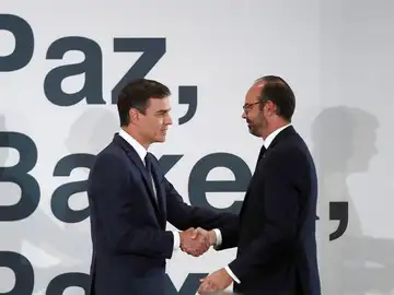Pedro Sánchez y Edouard Philippe Pedro Sánchez y Edouard Philippe