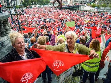 Protestas de los pensionistas en Bilbao Protestas de los pensionistas en Bilbao