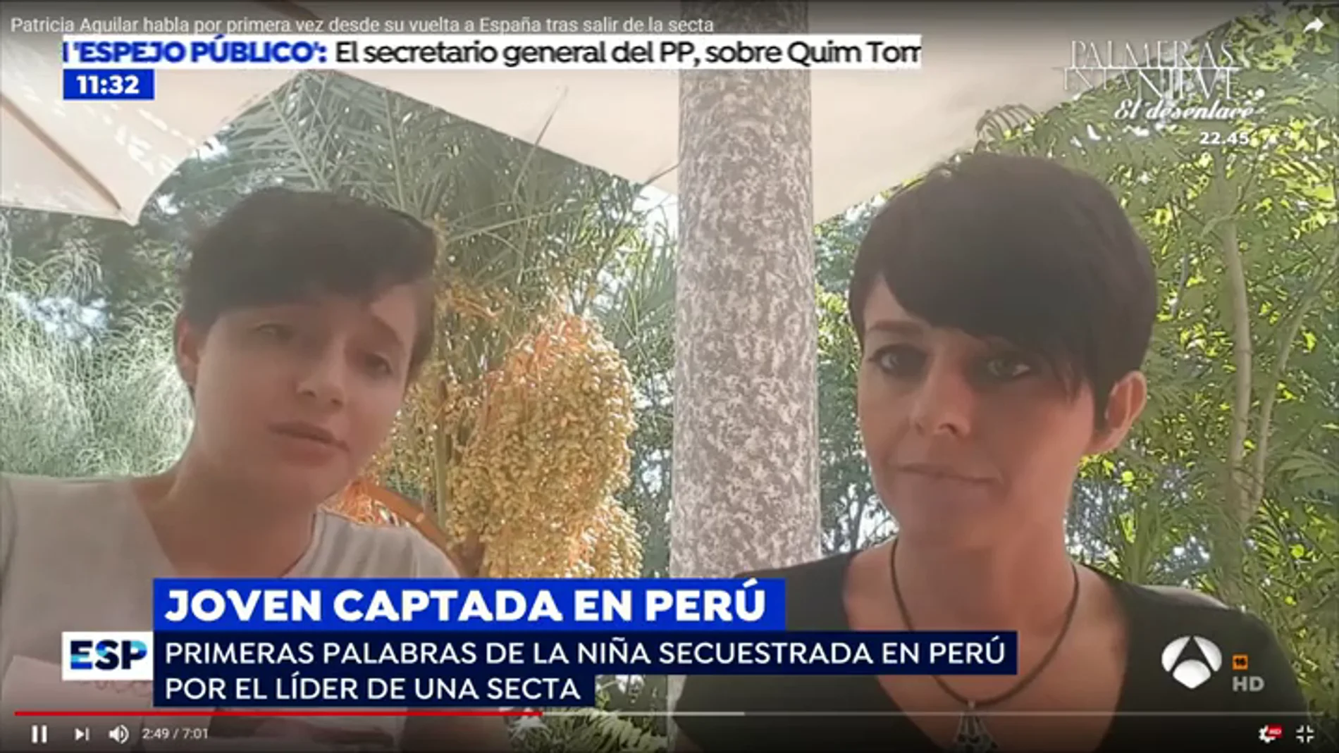 El vídeo de Patricia Aguilar tras ser rescatada de la secta: "Cambié mi declaración porque tenía miedo, Steven es muy peligroso"