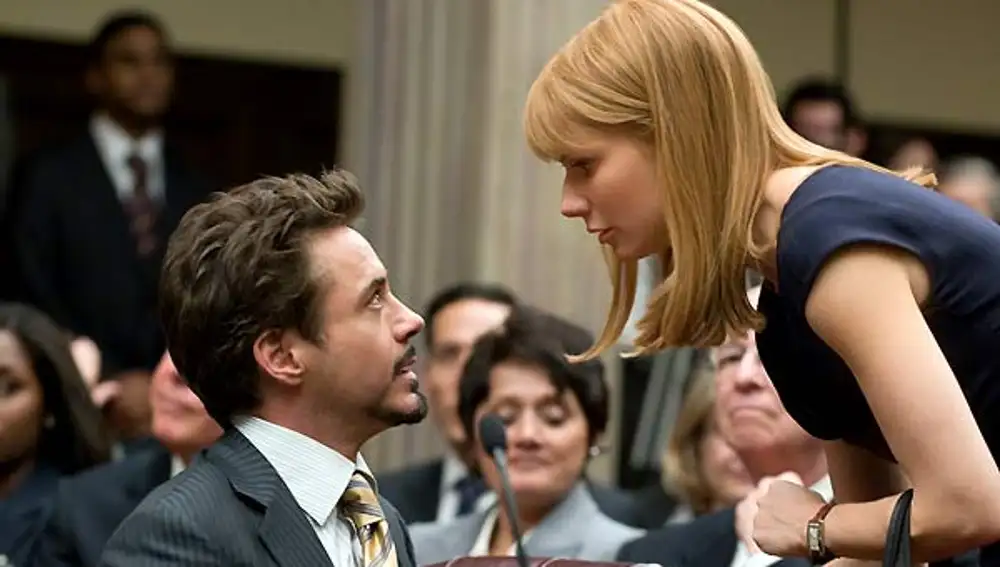 Robert Downey Jr. y Gwyneth Paltrow en 'Iron Man'