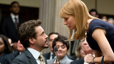 Los trucos de Marvel para que Robert Downey Jr. parezca mucho más alto que Gwyneth Paltrow (sin serlo) 