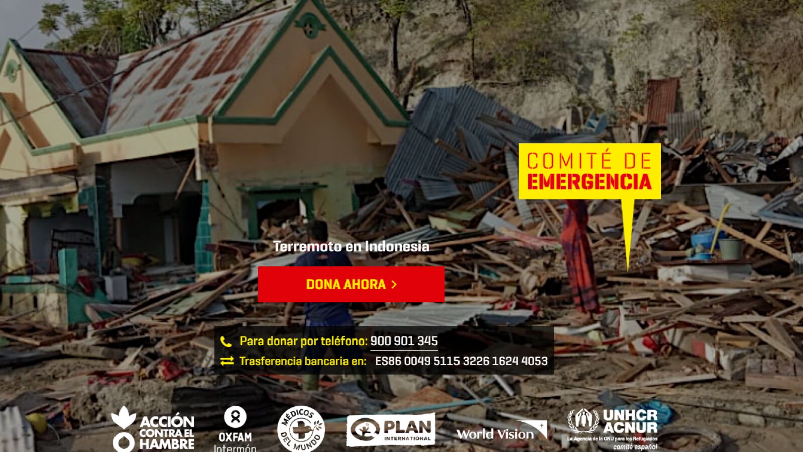 Activan el Comité de Emergencia para canalizar la ayuda por el terremoto y tsunami en Indonesia