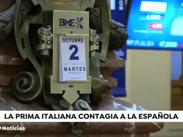 La prima de riesgo italiana se dispara y contagia a la española que supera la barrera de los 110 puntos La prima de riesgo italiana se dispara y contagia a la española que supera la barrera de los 110 puntos