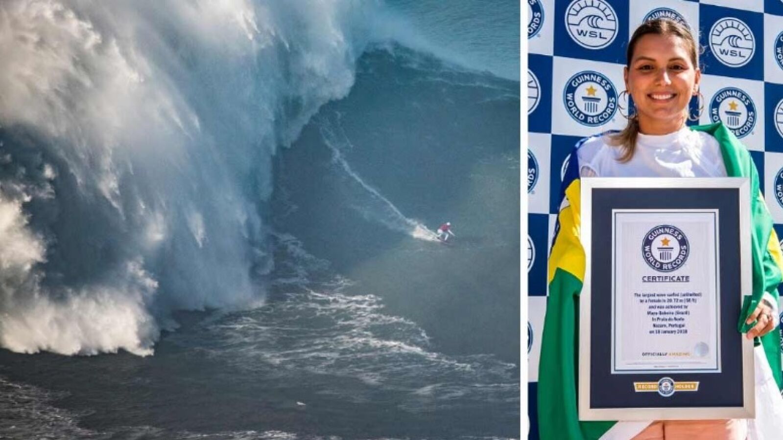 Reconocen a la surfista Maya Gabeira el récord Guinness a la mayor ola surfeada por una mujer