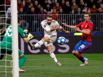 Carvajal dispara en el partido ante el CSKA Carvajal dispara en el partido ante el CSKA