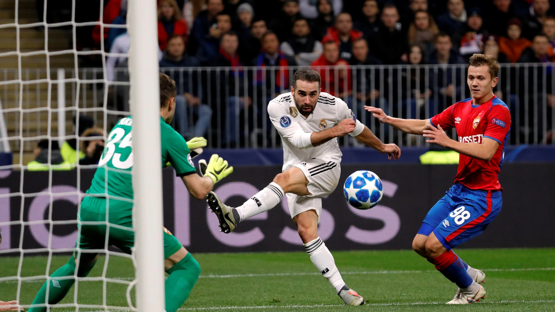 Carvajal dispara en el partido ante el CSKA Carvajal dispara en el partido ante el CSKA