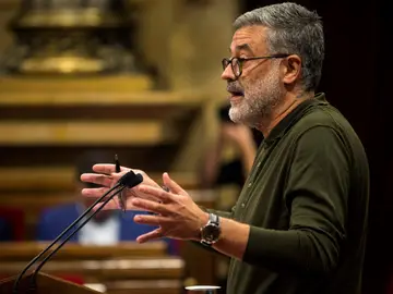 El diputado de la CUP Carles Riera, durante su intervención El diputado de la CUP Carles Riera, durante su intervención