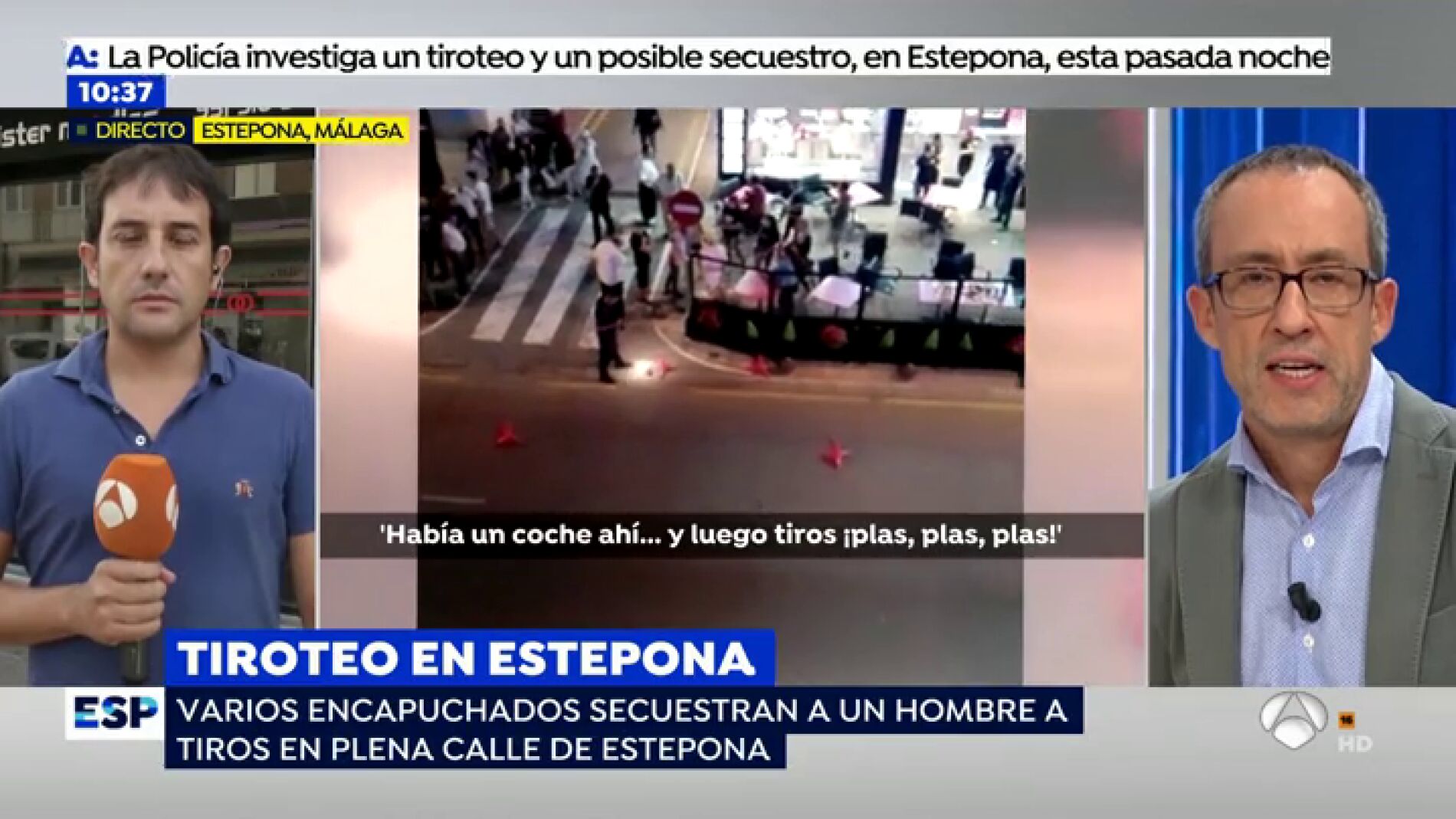 Testigos del secuestro de Estepona: "La gente se escondi&oacute; debajo de las mesas al escuchar los disparos"