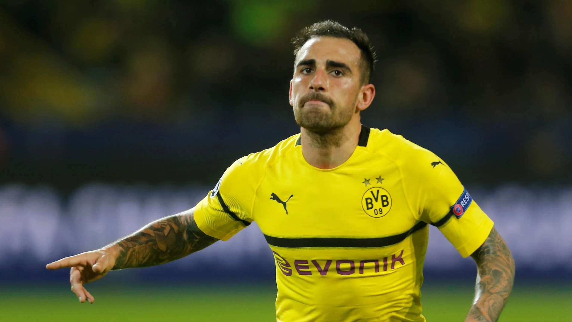 Paco Alcácer celebra su gol con el Borussia Dortmund Paco Alcácer celebra su gol con el Borussia Dortmund
