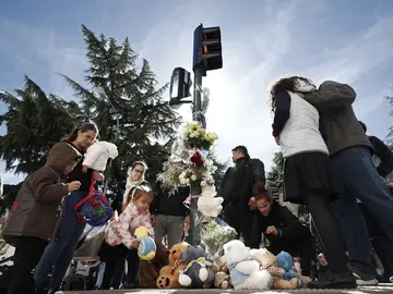 Lugar del atropello mortal de un niño de cuatro años en Pamplona Lugar del atropello mortal de un niño de cuatro años en Pamplona