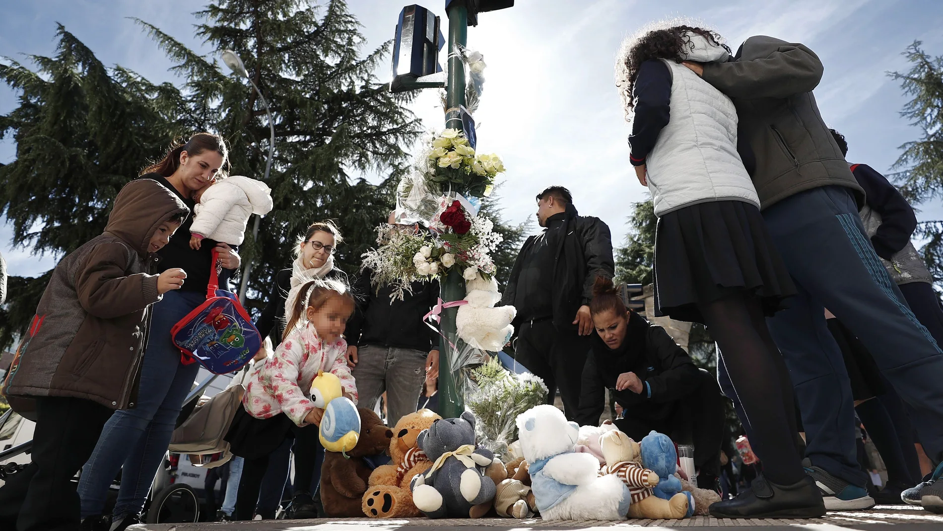 Lugar del atropello mortal de un niño de cuatro años en Pamplona Lugar del atropello mortal de un niño de cuatro años en Pamplona