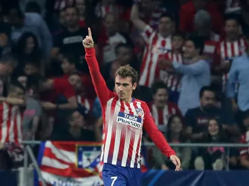 Griezmann celebra uno de sus goles con el Atlético Griezmann celebra uno de sus goles con el Atlético