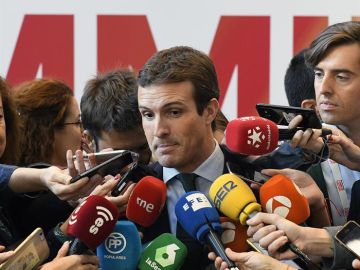 El líder del PP, Pablo Casado