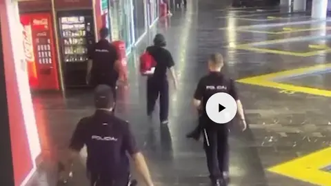 Momento de la detención del preso fugado de Zuera Momento de la detención del preso fugado de Zuera