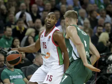 Granger, en una acción del partido ante el Zalgiris Granger, en una acción del partido ante el Zalgiris