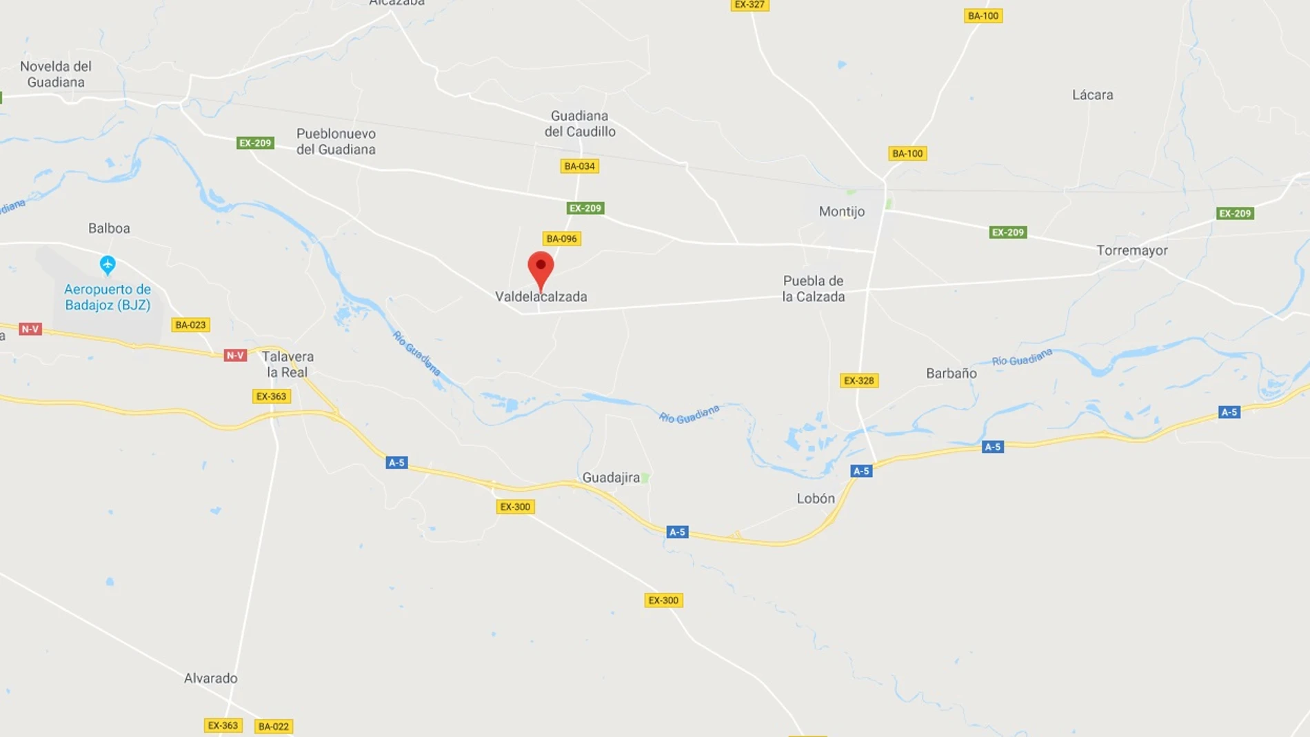 Mapa de Valdelacalzada Mapa de Valdelacalzada