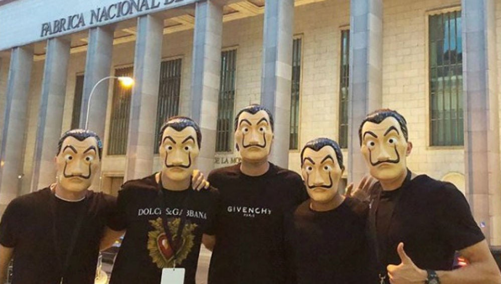Los jugadores de España, en el 'escape room' de La Casa de Papel