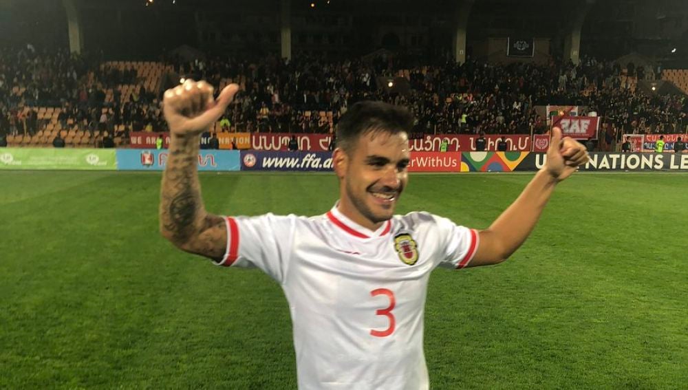La selección de Gibraltar celebra una victoria