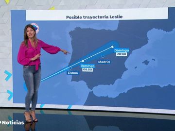 Cambia la trayectoria del huracán Leslie, que podría entrar a España por la zona entre Zamora y Cáceres