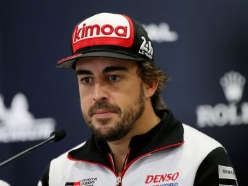 Fernando Alonso, en rueda de prensa