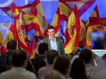 El líder del PP, Pablo Casado en un acto en Málaga