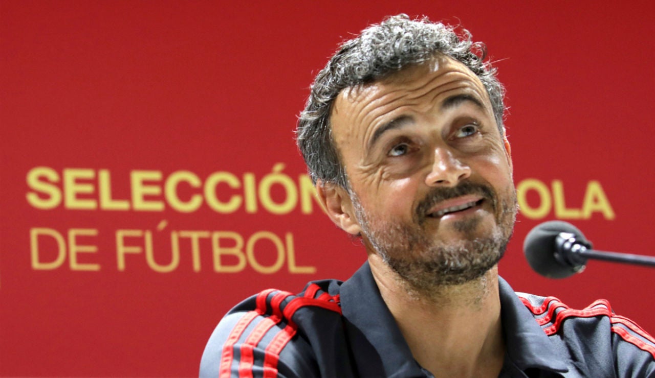 Luis Enrique, en rueda de prensa Luis Enrique, en rueda de prensa