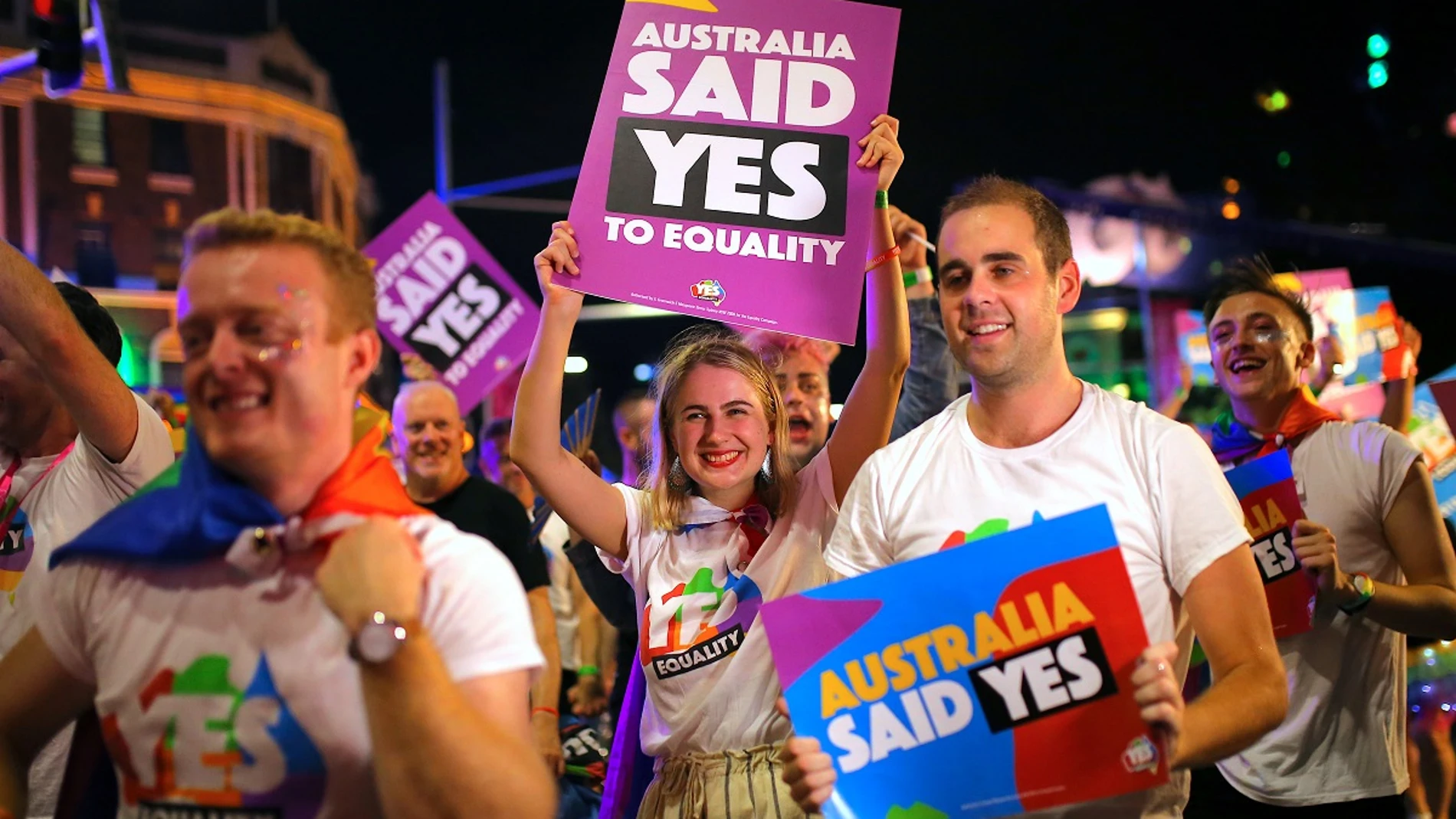 Imagen de archivo de la una marcha a favor del matrimonio homosexual en Australia Imagen de archivo de la una marcha a favor del matrimonio homosexual en Australia