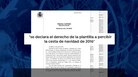 El Supremo obliga a una empresa a volver a repartir la cesta de Navidad entre sus trabajadores El Supremo obliga a una empresa a volver a repartir la cesta de Navidad entre sus trabajadores