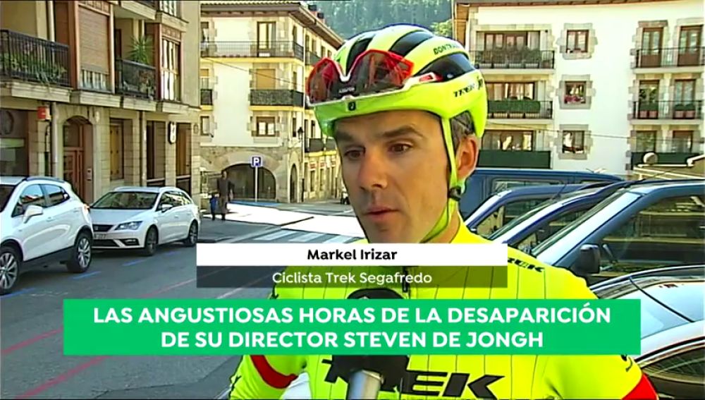 Markel Irizar, ciclista del Trek Segafredo, habla sobre la desaparición de Steven de Jongh: "A las dos horas de salir su señal se perdía"