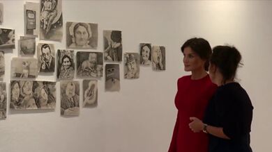 La Reina Letizia visita la Real Academia de España en Roma 