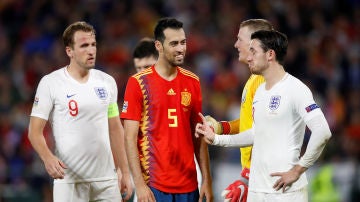 Busquets, durante el España-Inglaterra