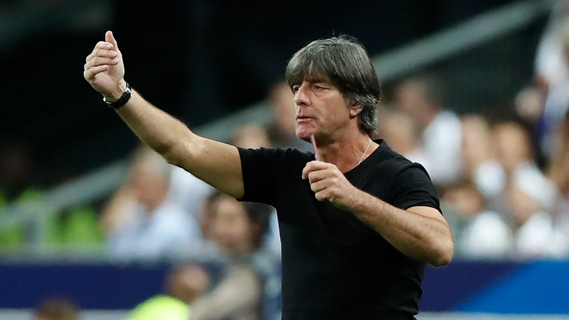 Joachim Löw, en el partido ante Francia en París Joachim Löw, en el partido ante Francia en París