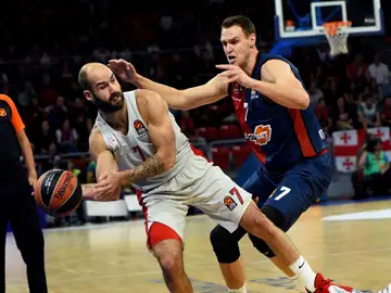 Spanoulis, durante el partido contra el Baskonia Spanoulis, durante el partido contra el Baskonia